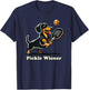 Dog Playing Pickleball Pickle Wiener Dog Dachshund Funny T-Shirt - T-Shirt | Navy