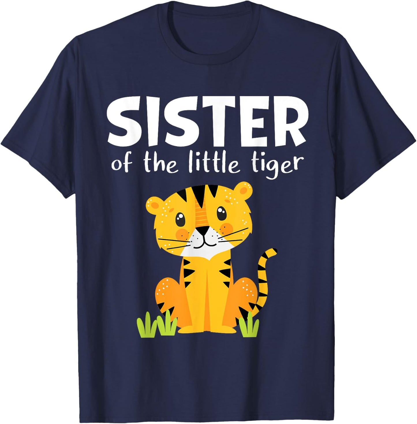 Sister Of The Little Tiger Birthday Boy Girl Family Matching T-Shirt - T-Shirt | Navy