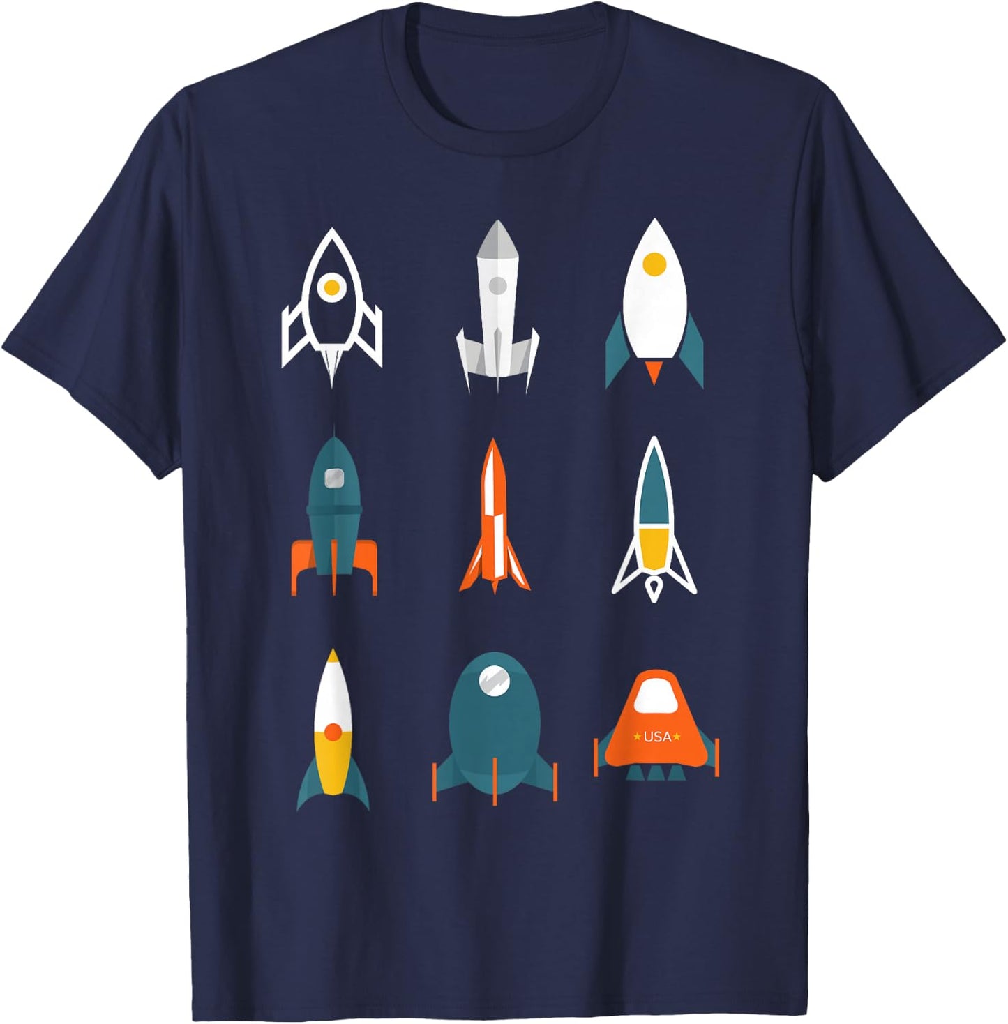 Types of Space Rockets Astronaut Gift Shirt for Kids, Boys T-Shirt - T-Shirt | Navy