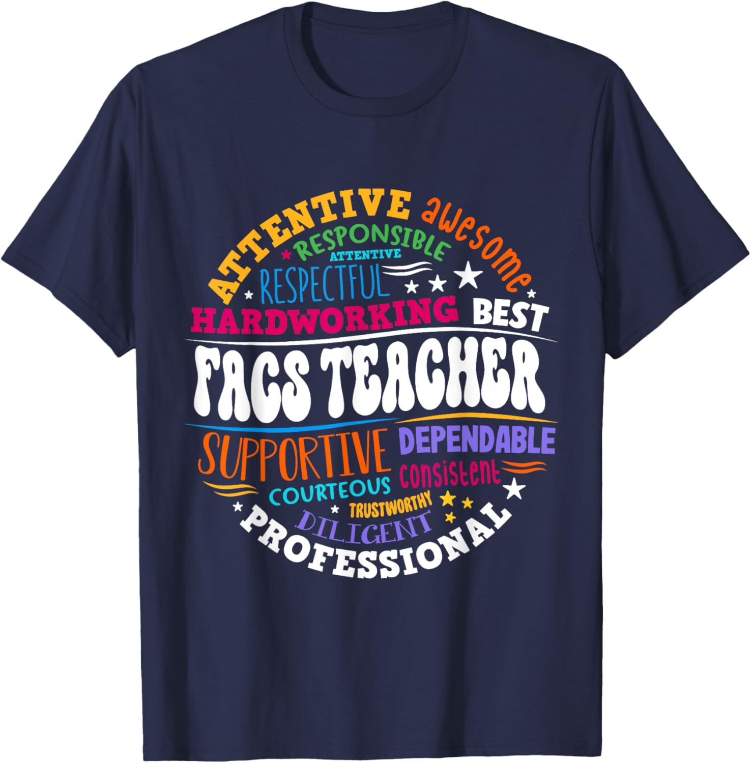 FACS Teacher Back To School Family and Consumer Sciences T-Shirt - T-Shirt | Navy