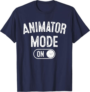 Animator Mode On Funny Motion Artist Gift Motion Designer T-Shirt - T-Shirt | Navy