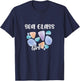 Sea Glass Girl Beachcombing Seaglass Ocean Beachglass Waves T-Shirt - T-Shirt | Navy