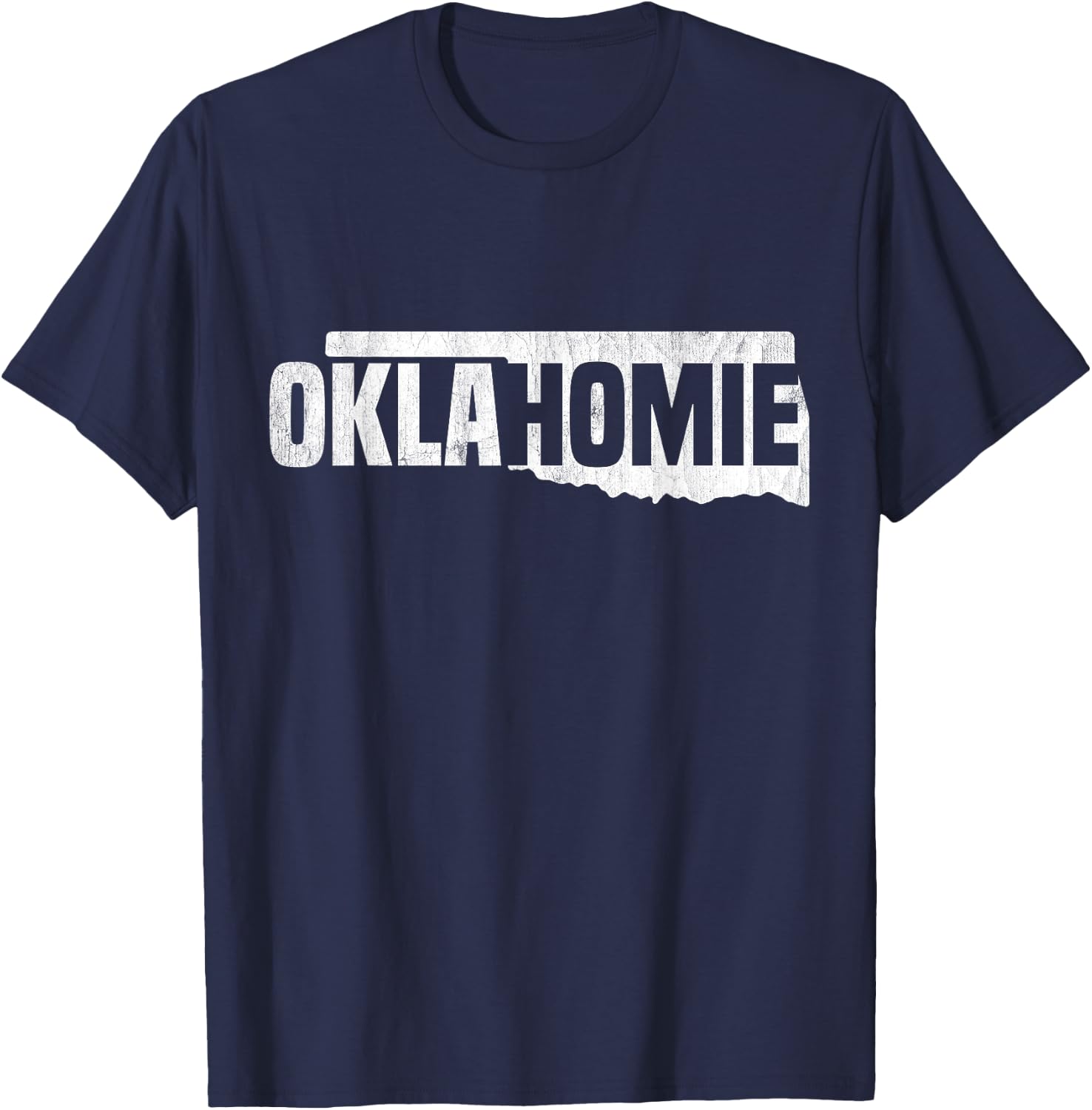 Oklahomie Funny Humor Oklahoma state Pride Vintage Retro T-Shirt - T-Shirt | Navy