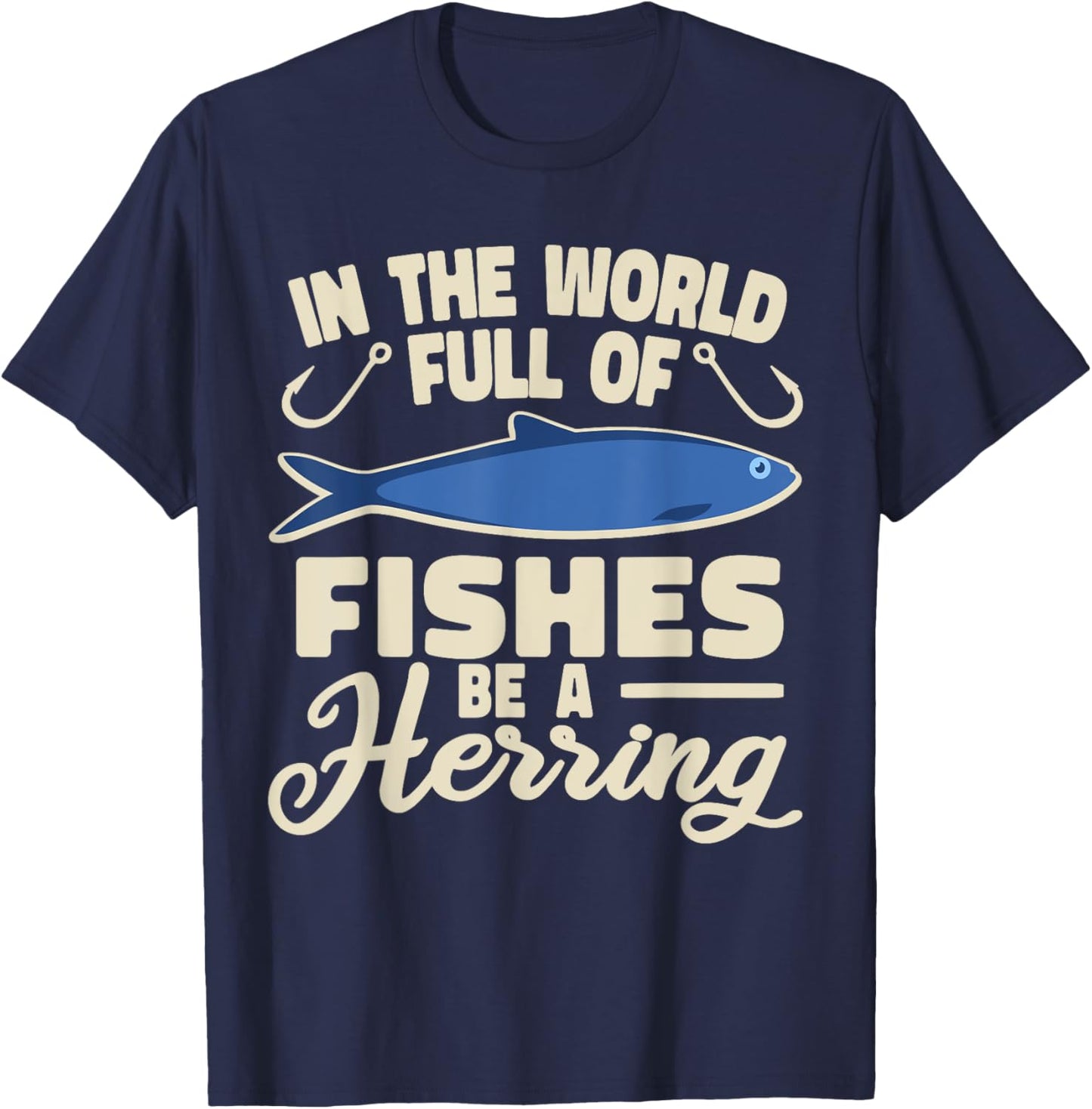 Clupeidae men women silvery schooling fish Herring T-Shirt - T-Shirt | Navy