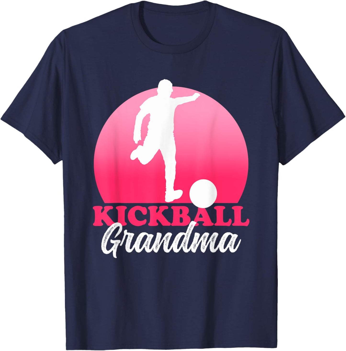 Kickball Grandma | Kickballer Player Kickball T-Shirt - T-Shirt | Navy