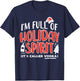 Holiday Spirit Vodka Funny Christmas Party Drinking PJ T-Shirt - T-Shirt | Navy