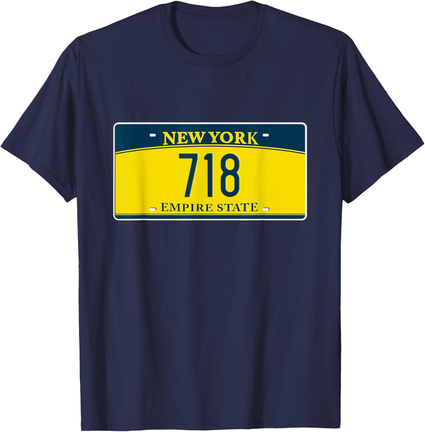 718 Area Code Brooklyn Queens NYC NY New York Home Town T-Shirt - T-Shirt | Navy