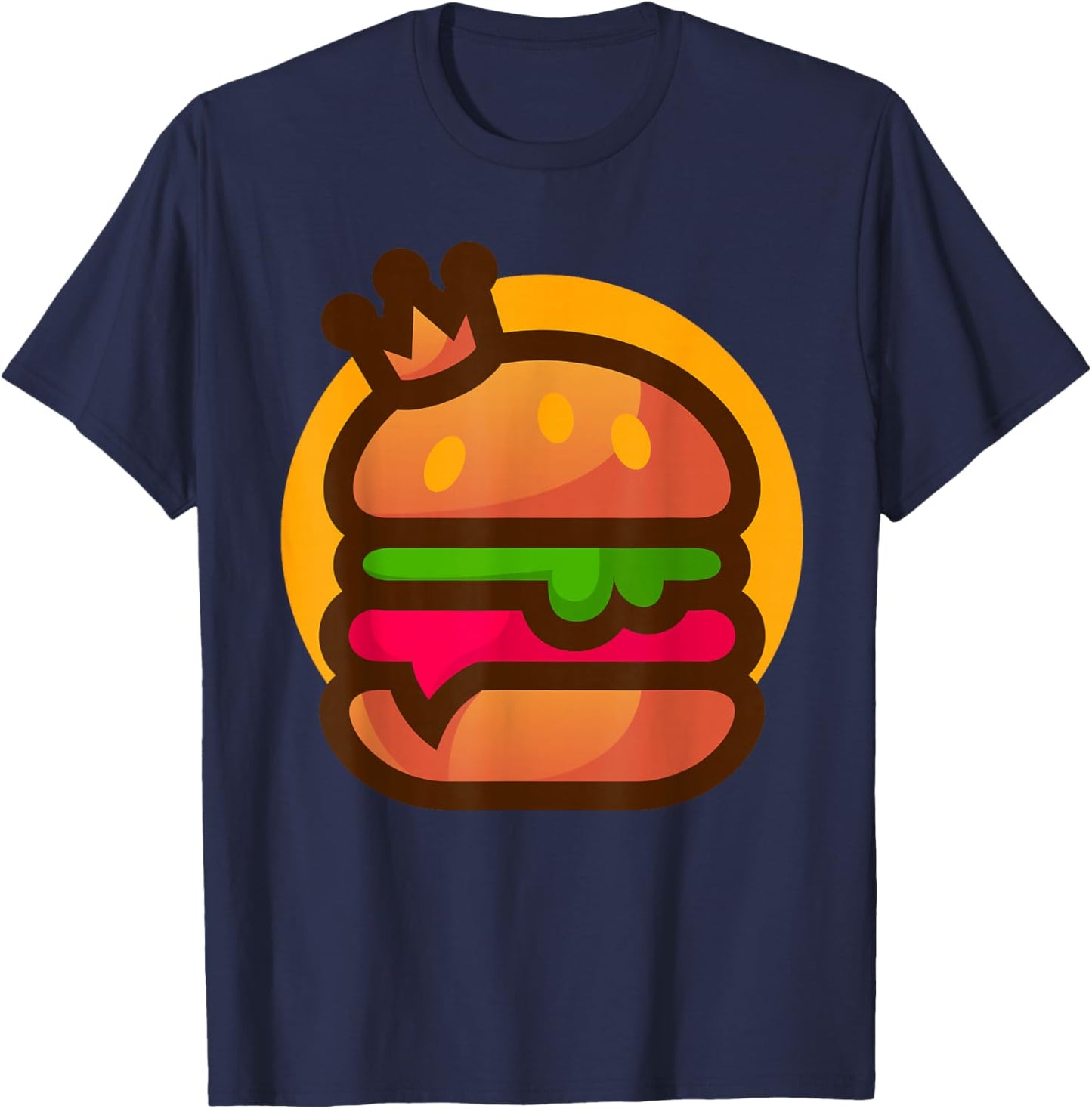 Royal King Burger T-Shirt - T-Shirt | Navy