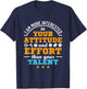 PE Teacher More Interested in Attitude and Effort Motivation Women Girls Kids T-Shirt - T-Shirt | Navy