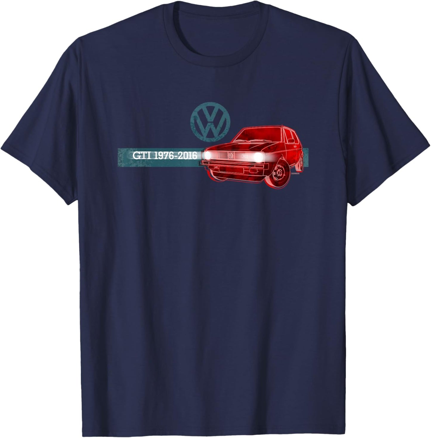 Volkswagen Golf GTI History T-Shirt - T-Shirt | Navy