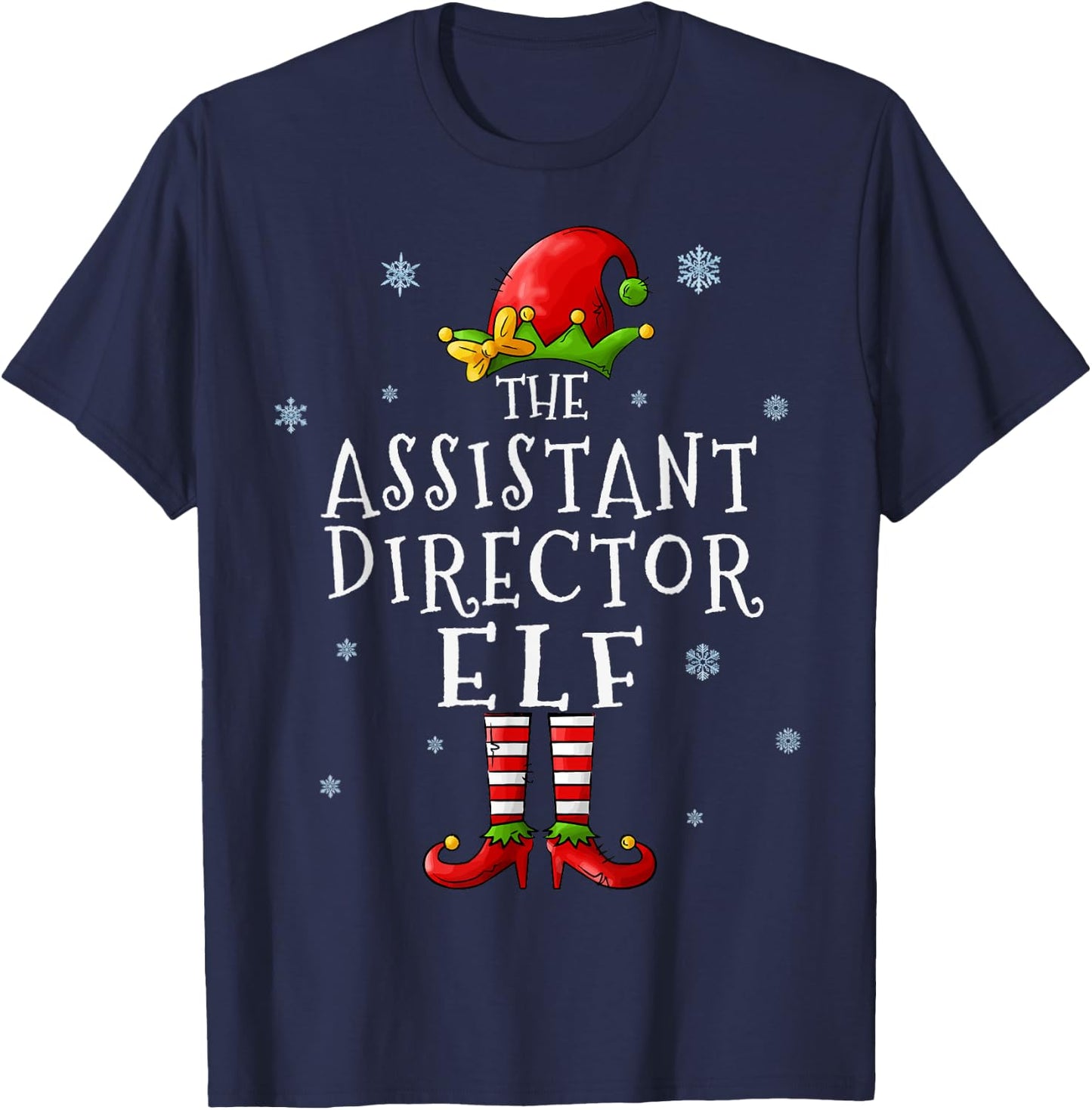 Assistant Director Elf Funny Xmas Groupe Matching Christmas T-Shirt - T-Shirt | Navy