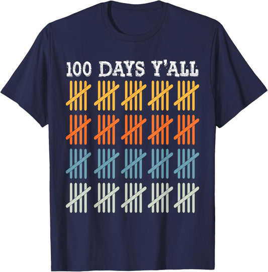 100 Days of School Kids 100th Day of School T-Shirt - T-Shirt | Navy