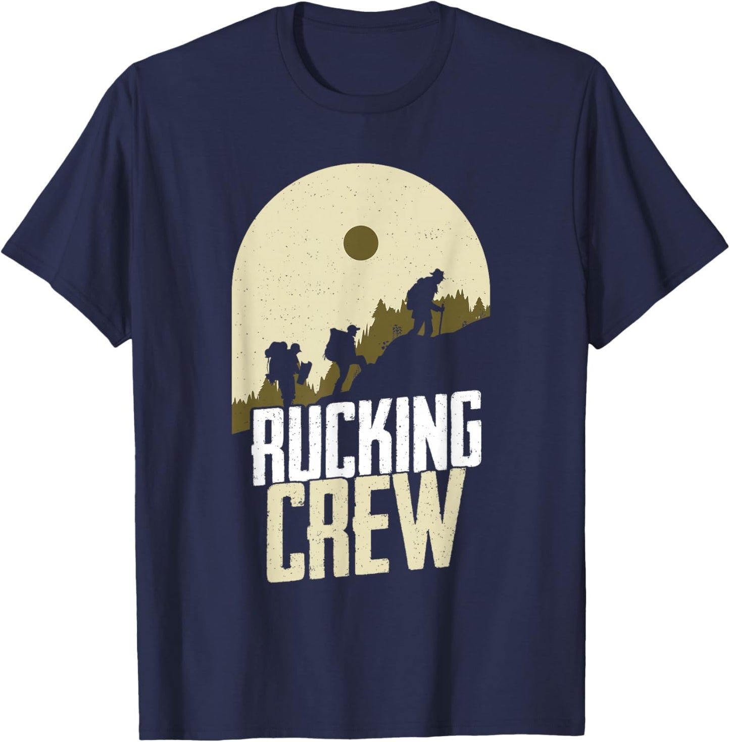 Rucking Crew Backpack Ruck Workout Rucking T-Shirt - T-Shirt | Navy