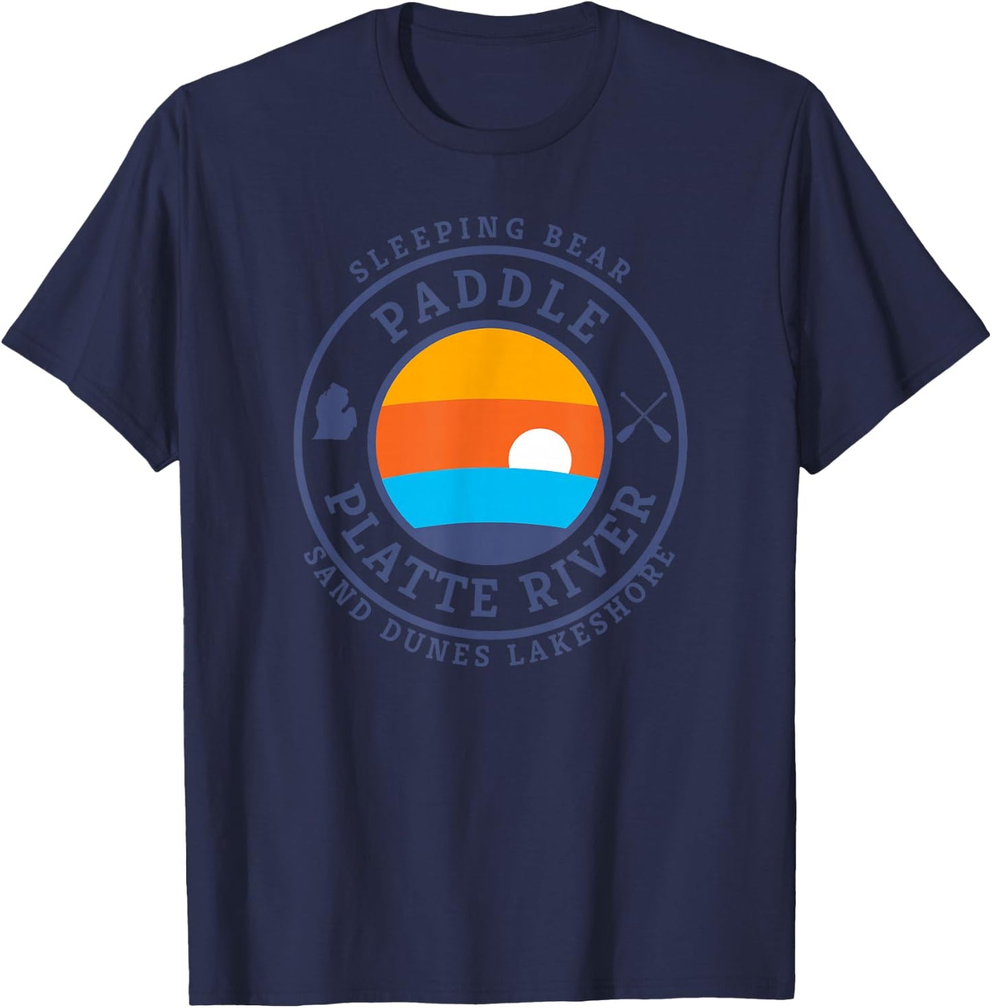 Paddle the Platte RIver Michigan T-Shirt - T-Shirt | Navy