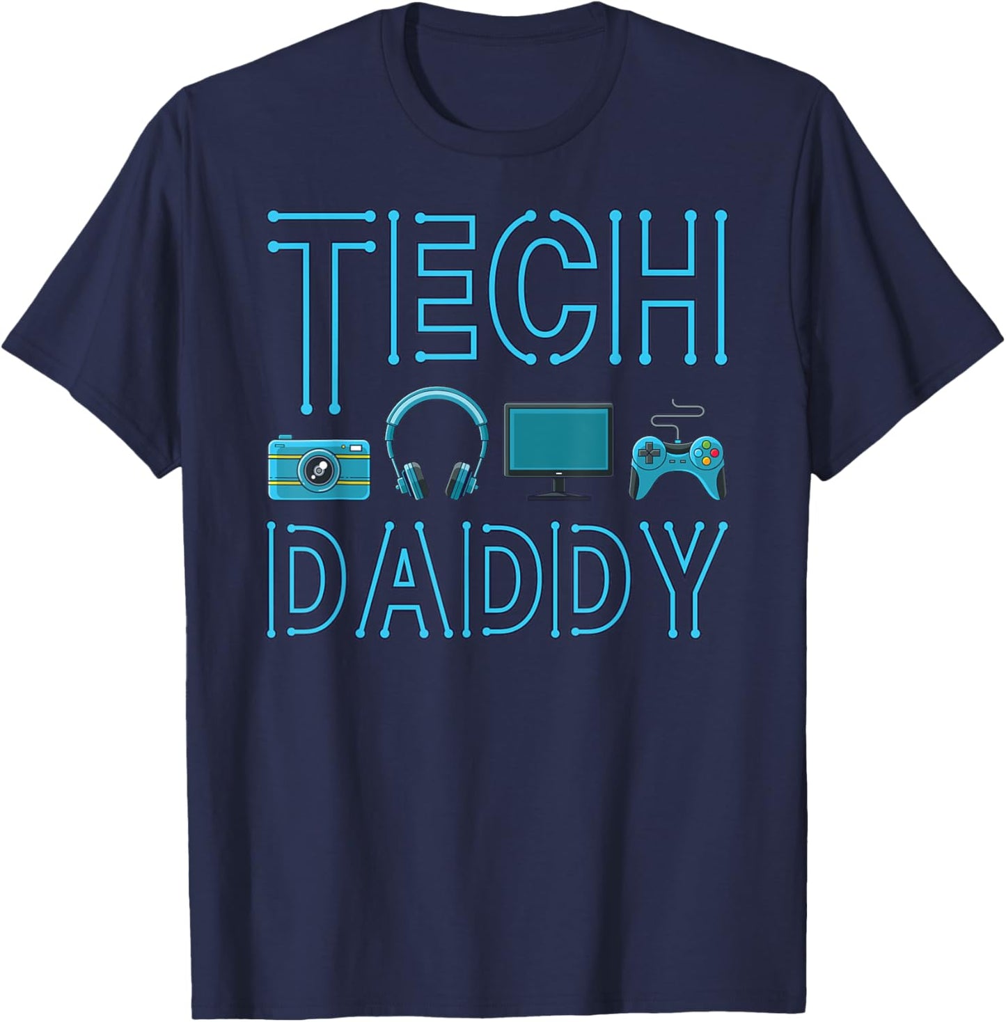 Tech Daddy - Ultimate IT Dad design for Father's Day T-Shirt - T-Shirt | Navy