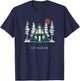 Up North A Frame Cabin Cottage Forest Sunset T-Shirt - T-Shirt | Navy