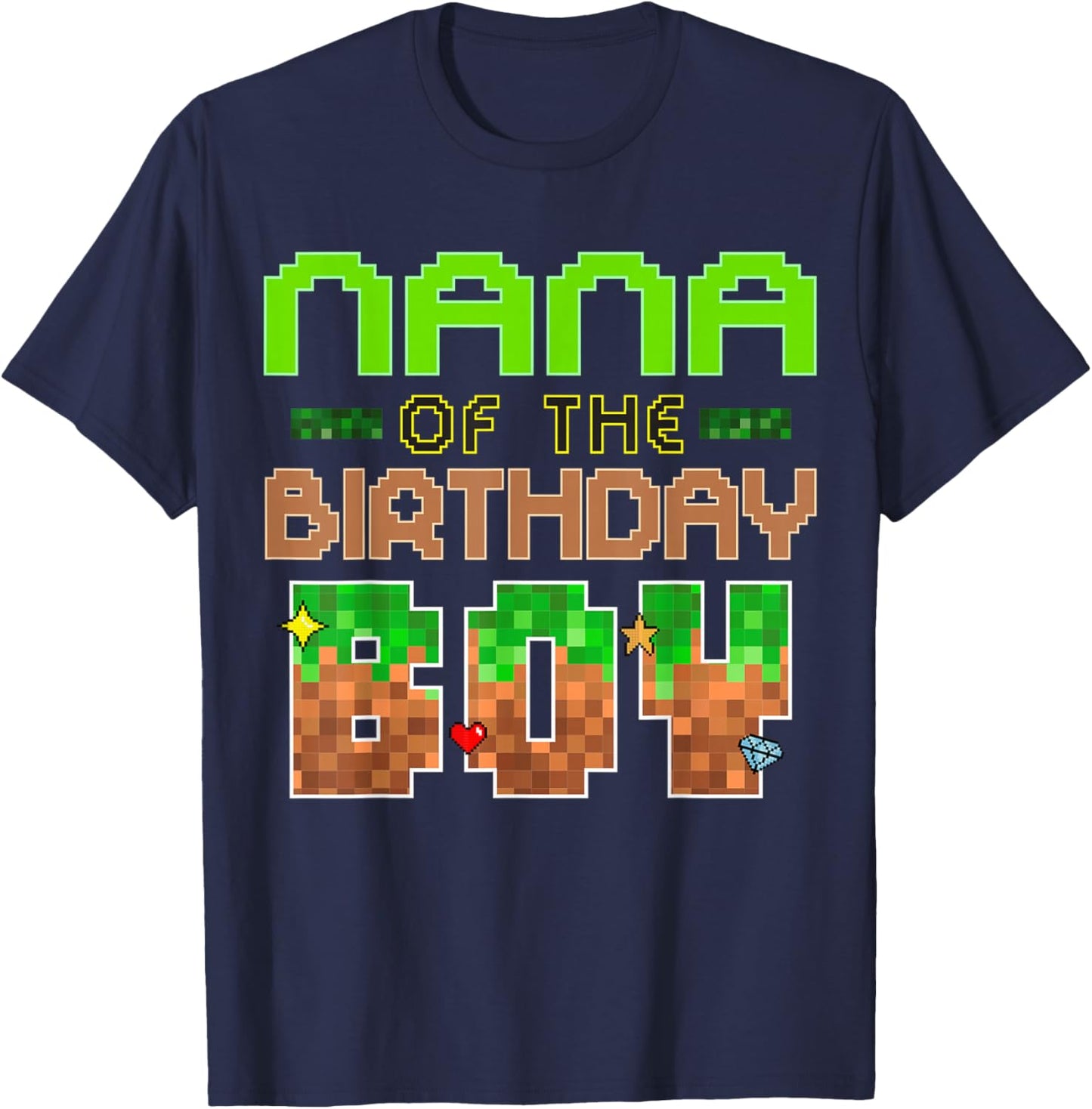 Epic Birthday Boy Gaming Party Look for Nana T-Shirt - T-Shirt | Navy