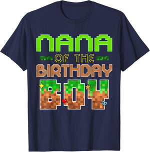 Epic Birthday Boy Gaming Party Look for Nana T-Shirt - T-Shirt | Navy