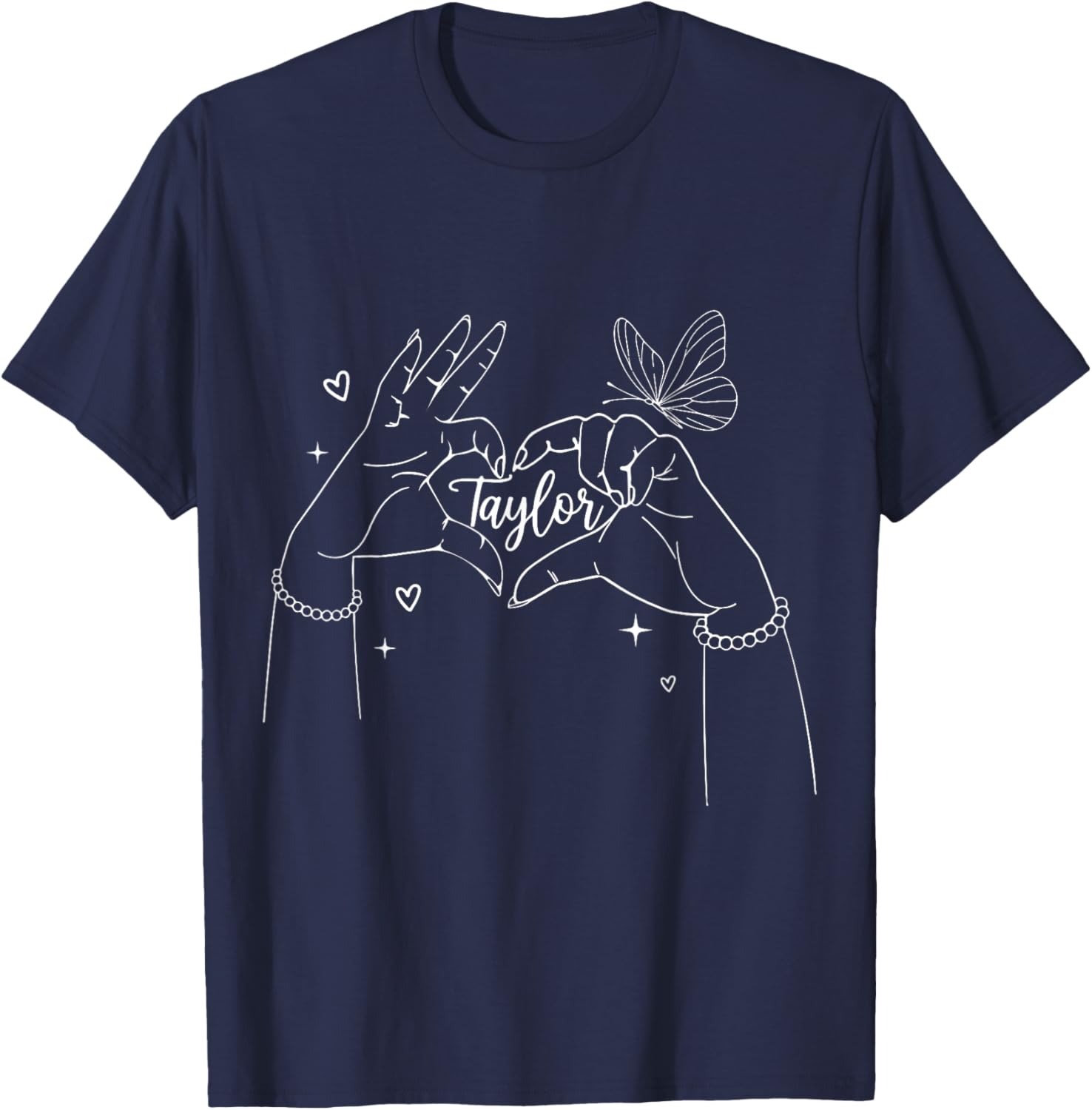Girl Retro Taylor First Name Personalized Vintage T-Shirt - T-Shirt | Navy