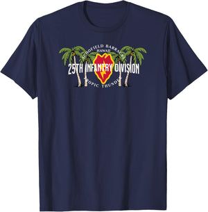 25th Infantry Schofield Barracks Hawaii Tropic Thunder Vet T-Shirt - T-Shirt | Navy