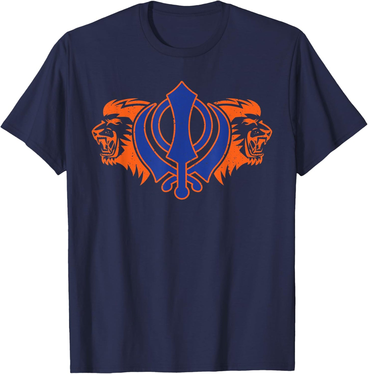 Khanda lions kaur punjabi - sikhism sikh gift T-Shirt - T-Shirt | Navy