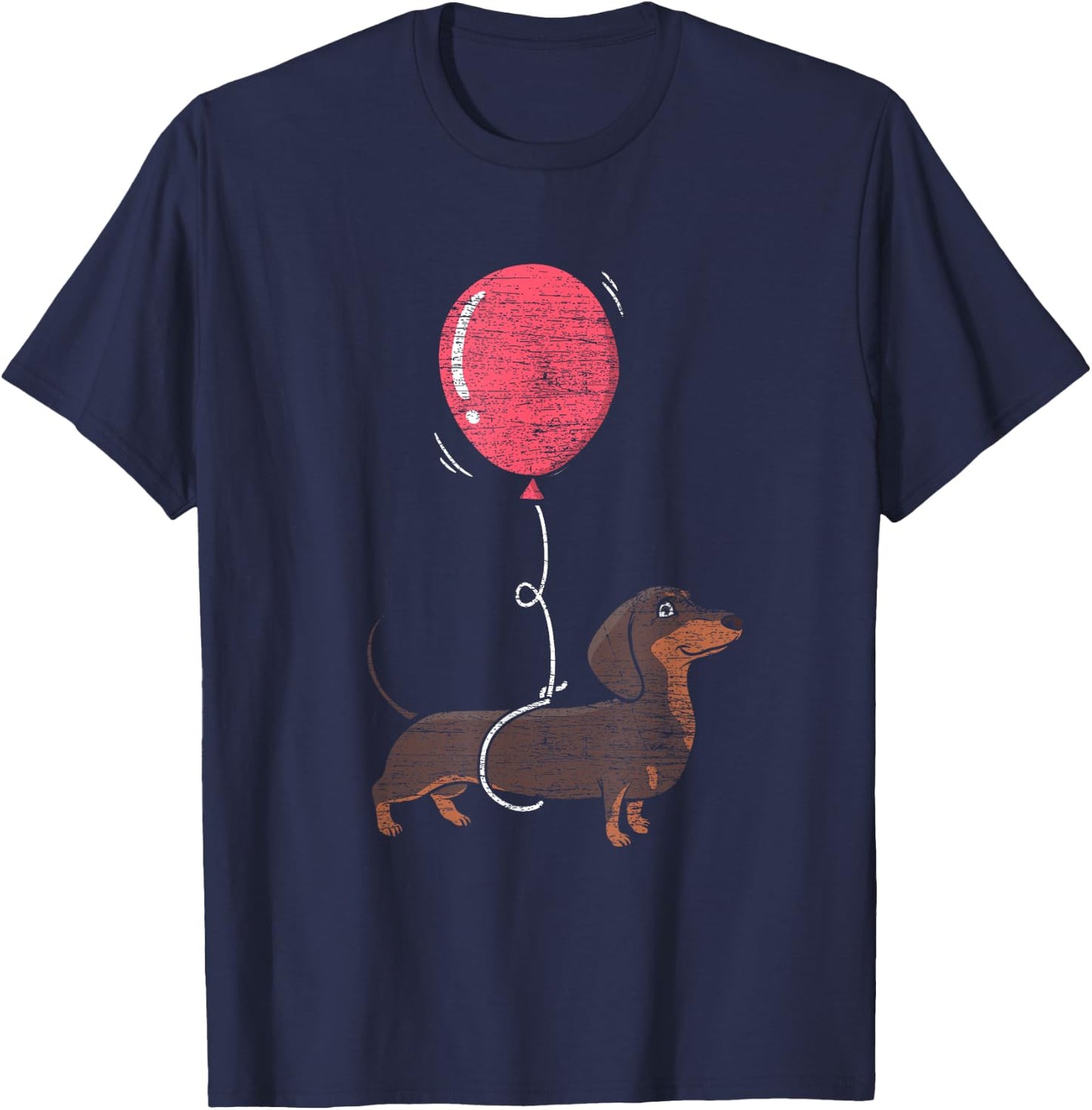 Balloon Dachshund T-Shirt - T-Shirt | Navy