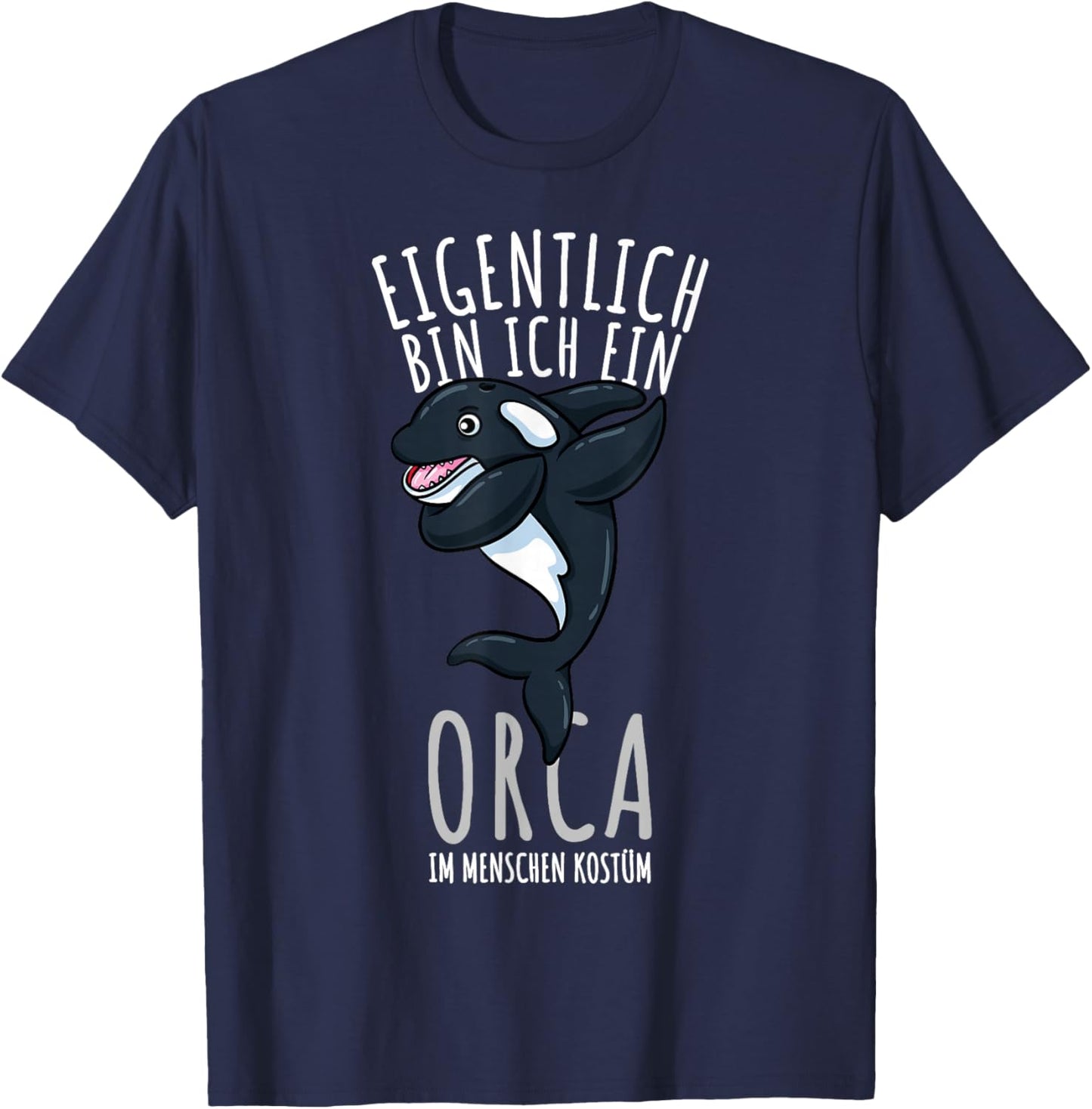 Dabbing Orca Kostüm Kinder Mädchen Killerwal T-Shirt - T-Shirt | Navy