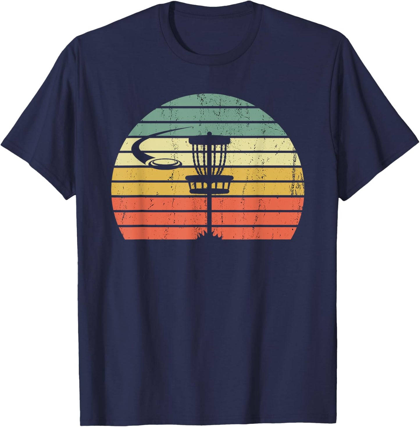 Vintage Disc Golf Retro Frisbee Golf Disc Sport Gift T-Shirt - T-Shirt | Navy