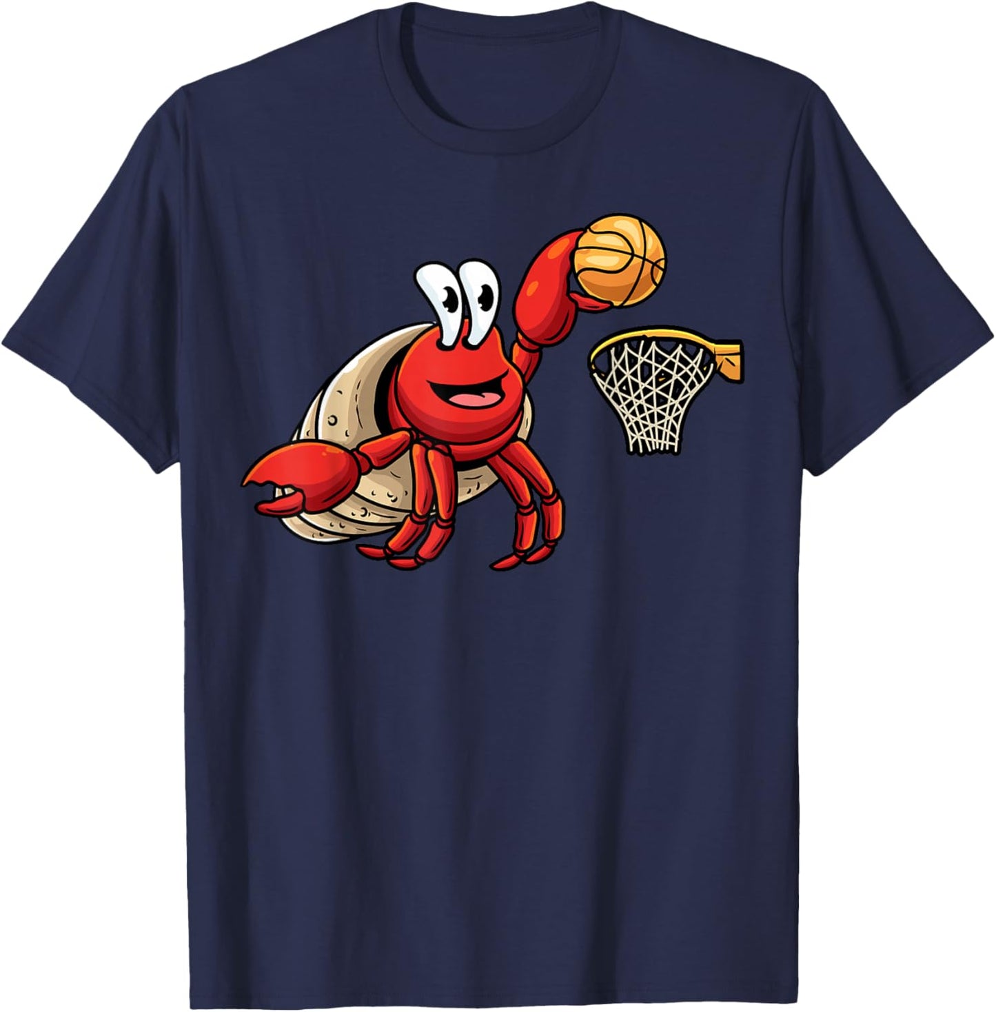 Hermit Crab Basketball Player Sea Animal T-Shirt - T-Shirt | Navy