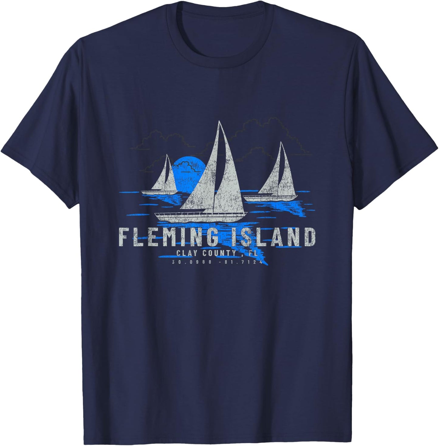 Fleming Island Florida Yachting Souvenir Fleming Island T-Shirt - T-Shirt | Navy