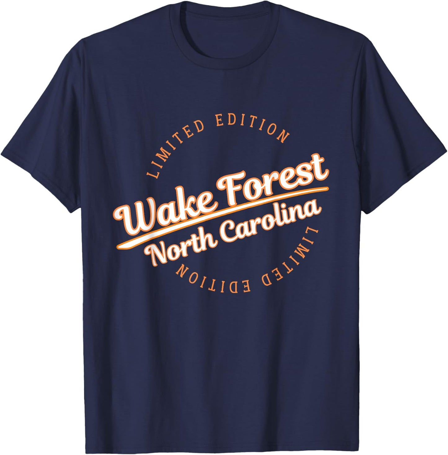 Retro Athletic Wake Forest NC Apparel T-Shirt - T-Shirt | Navy