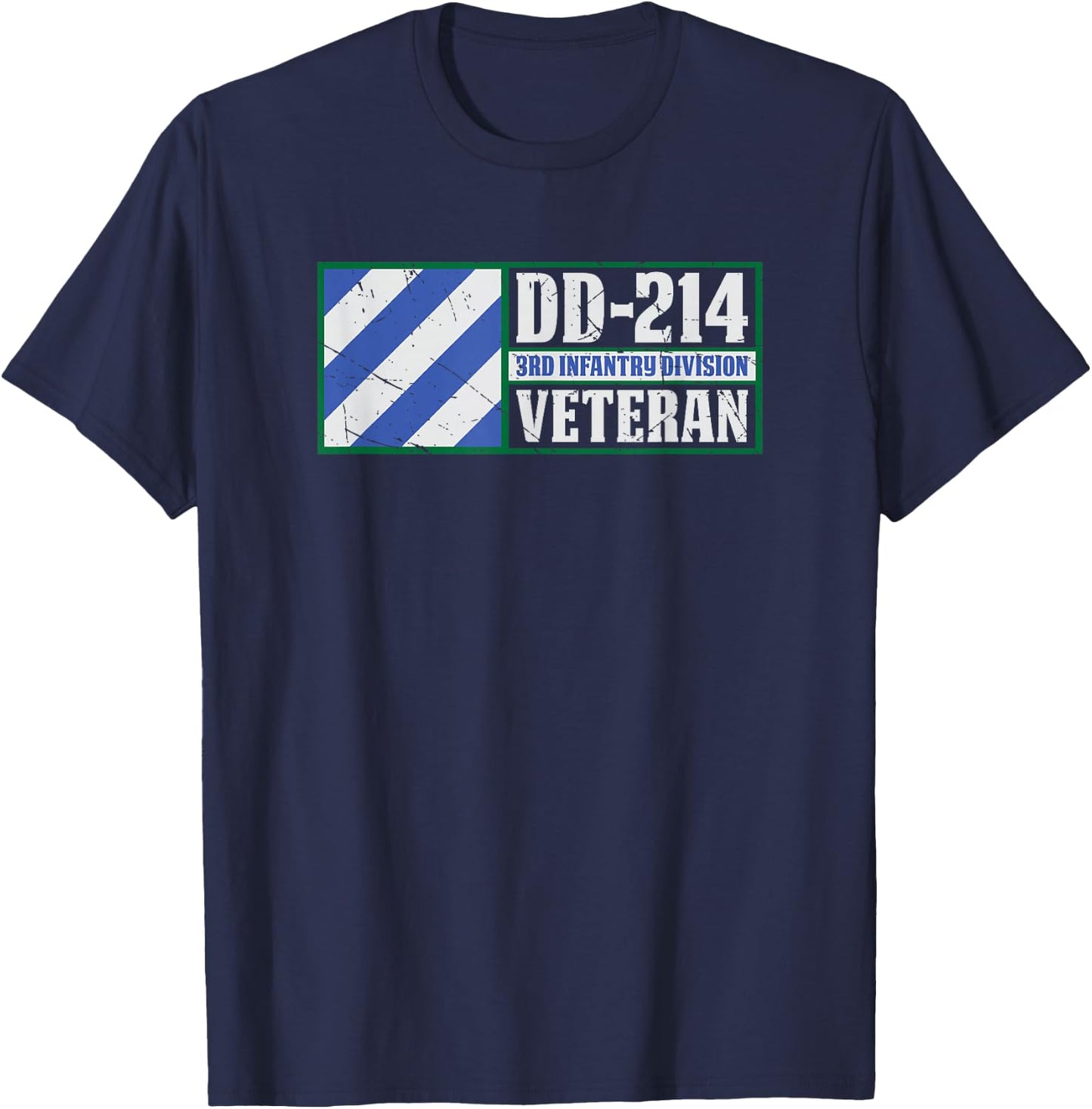 3rd Infantry Division Shirt Third ID DD-214 Veteran T-Shirt - T-Shirt | Navy