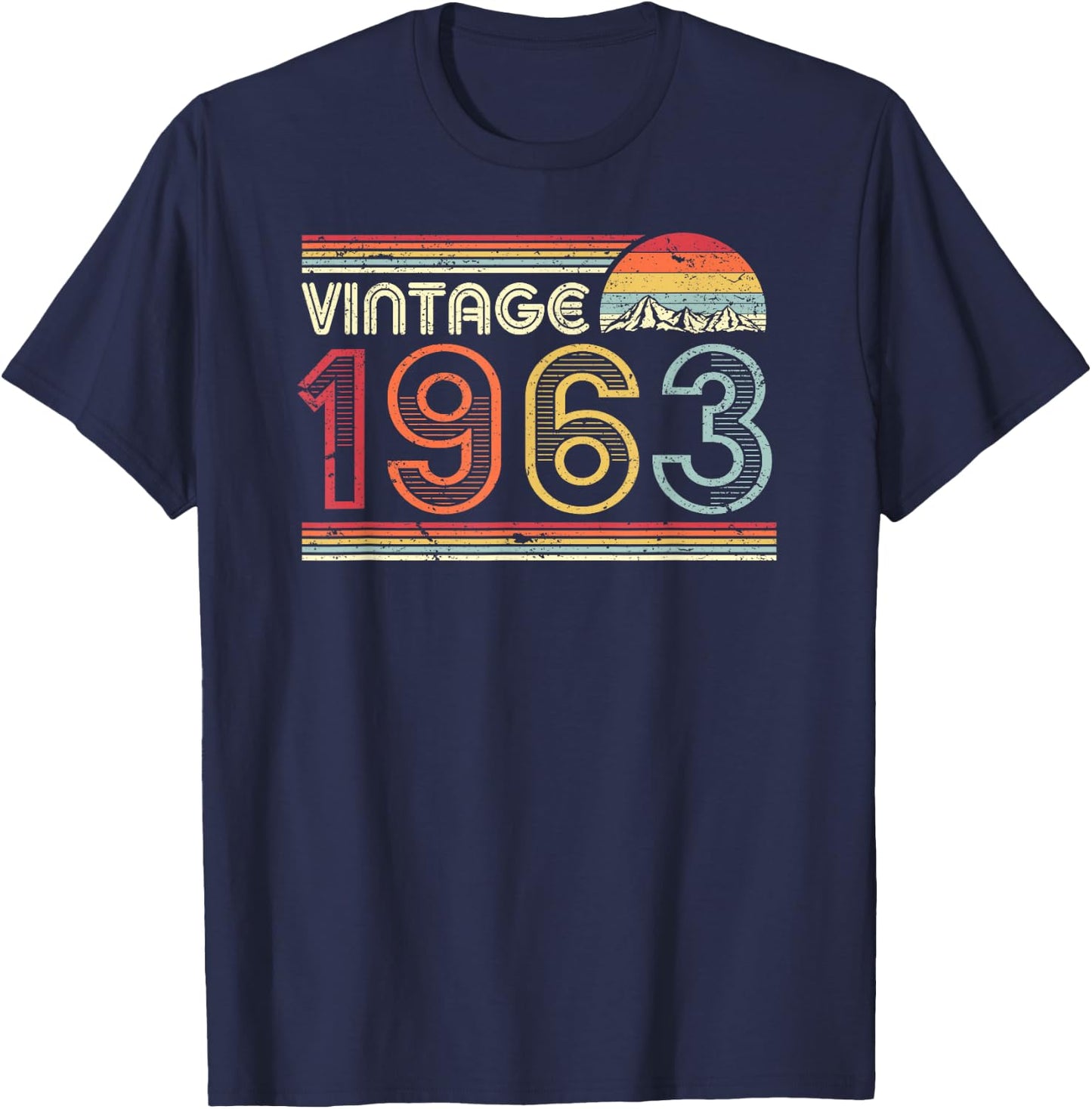 1963 Vintage Shirt, Birthday Gift . Retro Style T-Shirt - T-Shirt | Navy