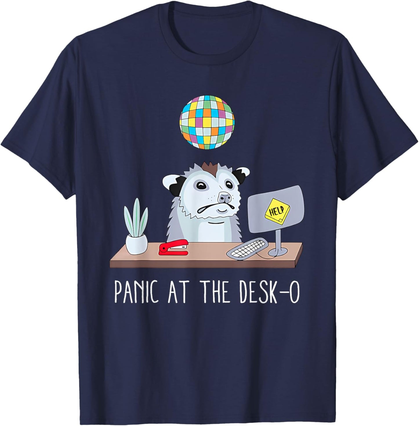 Panic At The Desk-O Apparel T-Shirt - T-Shirt | Navy