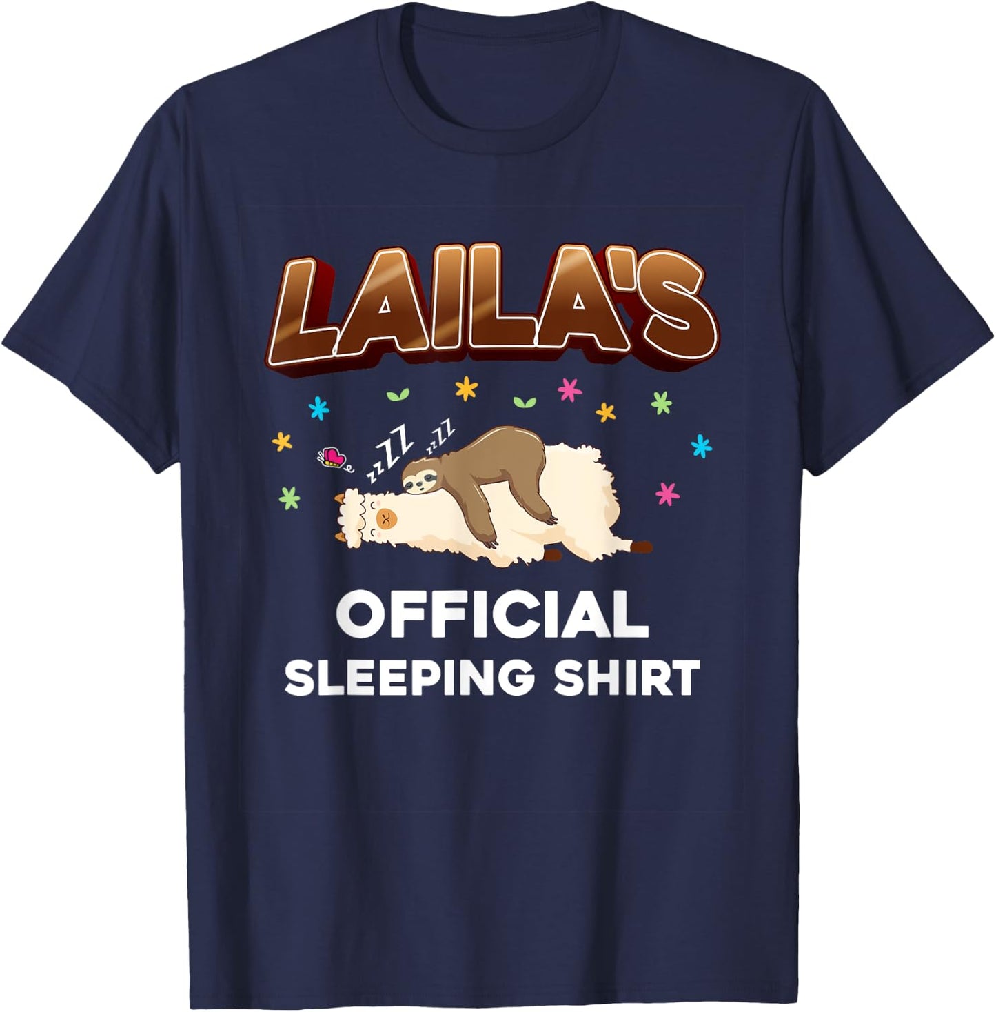Personalized Laila Birthday First Name Laila T-Shirt - T-Shirt | Navy