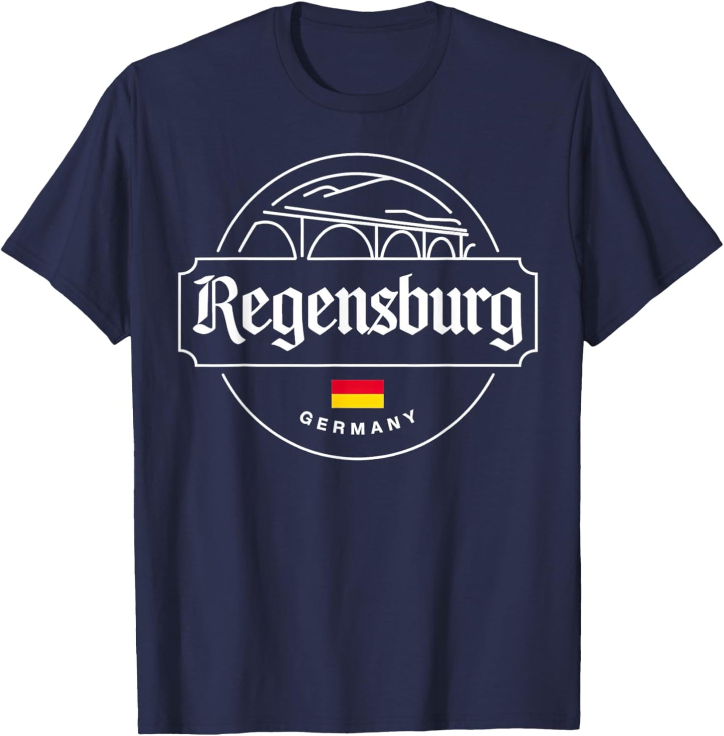 Regensburg Germany City Travel Apparel T-Shirt - T-Shirt | Navy