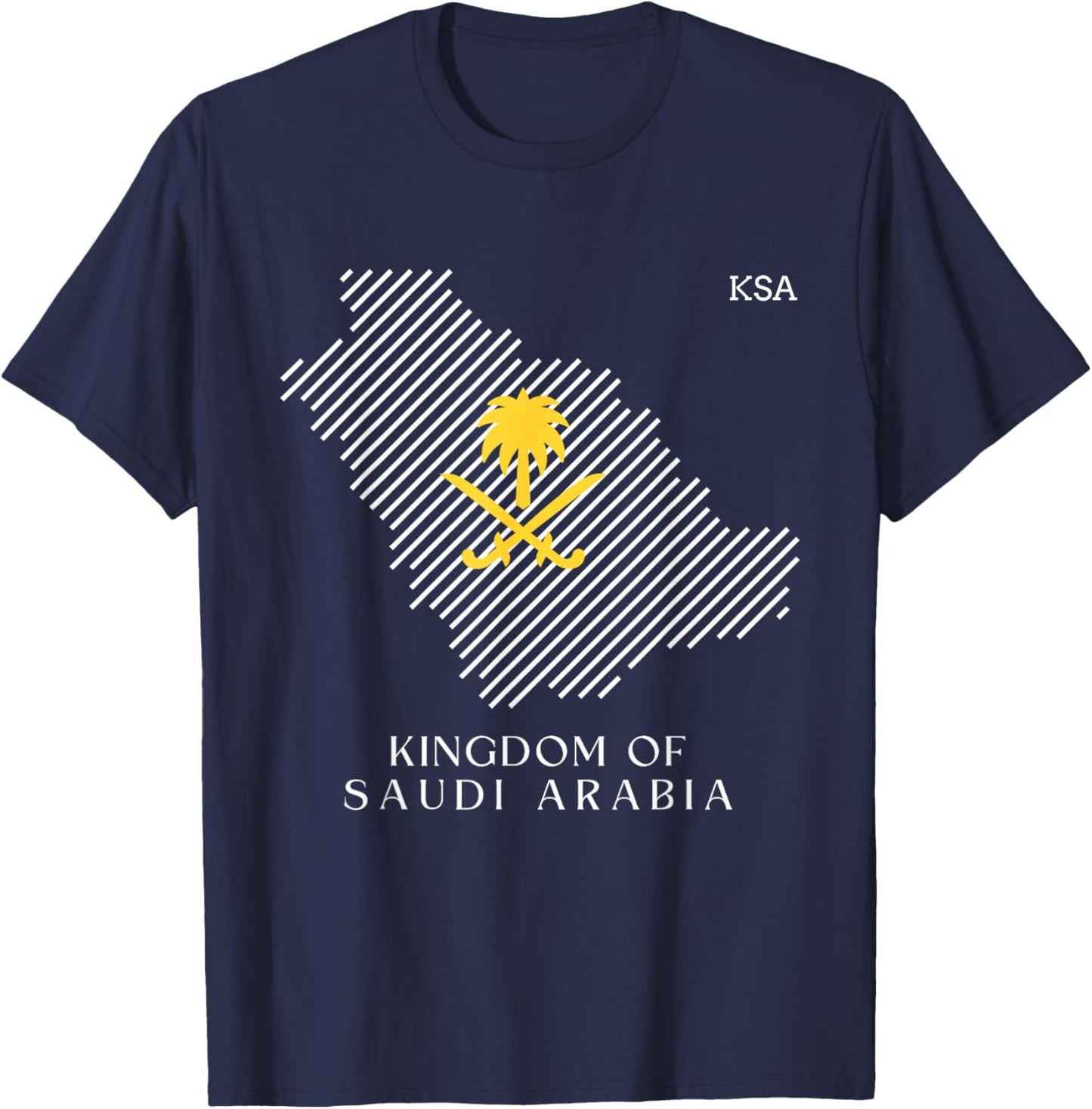 National Day of Saudi Arab, Kingdom of Saudi Arabia Flag KSA T-Shirt - T-Shirt | Navy