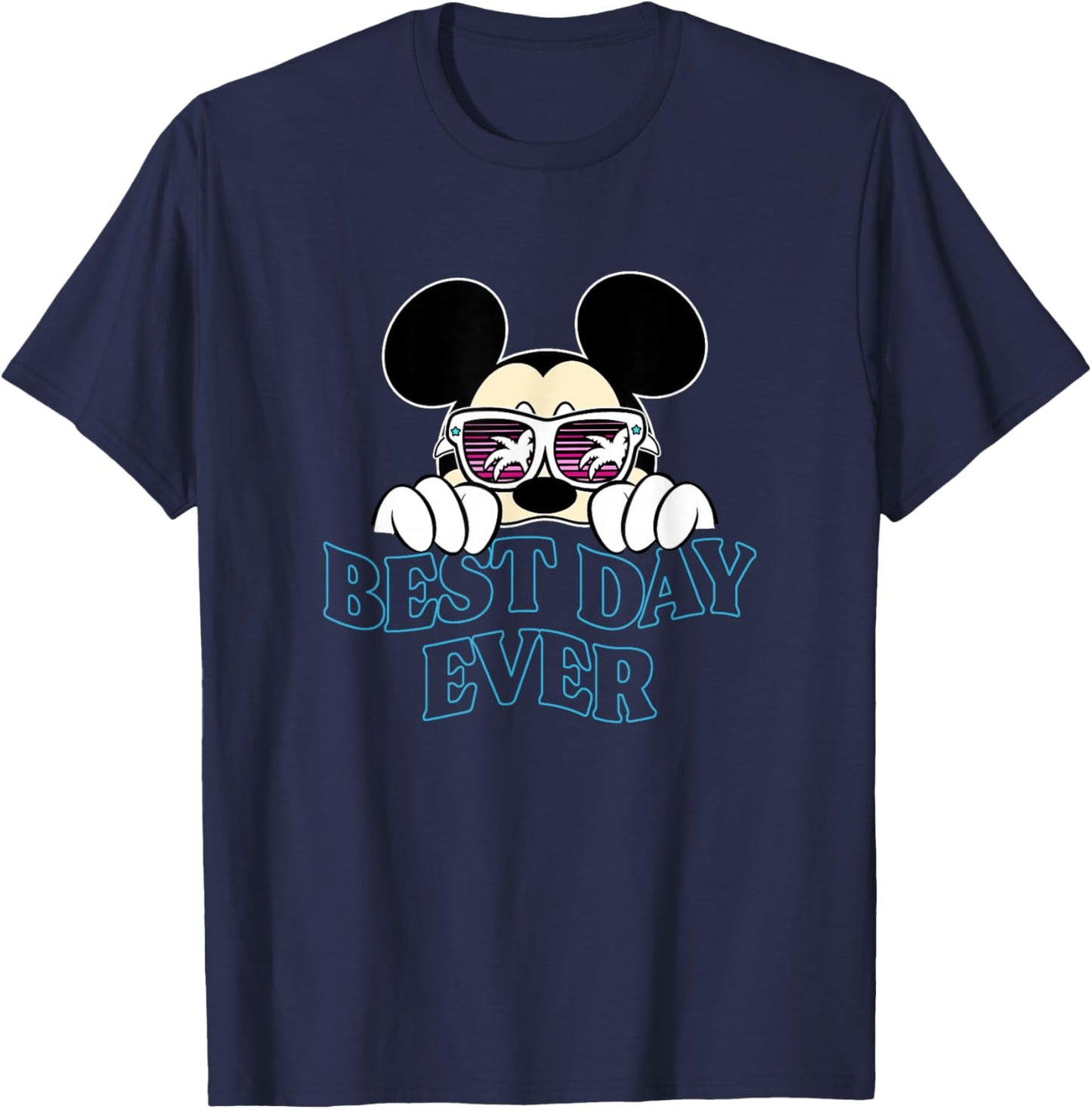 Disney Mickey And Friends Best Day Ever Beach Shades T-Shirt - T-Shirt | Navy