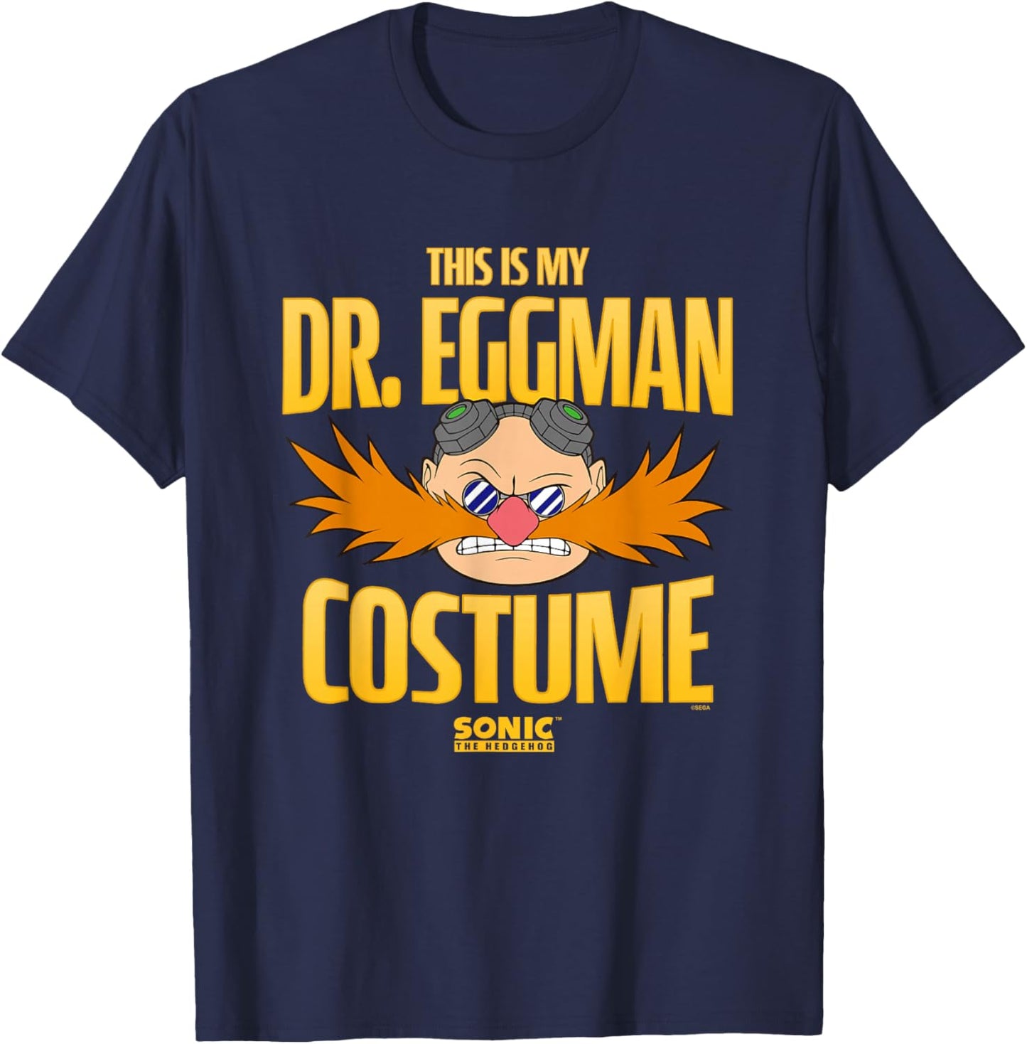 Sonic The Hedgehog Halloween This Is My Dr. Eggman Costume T-Shirt - T-Shirt | Navy