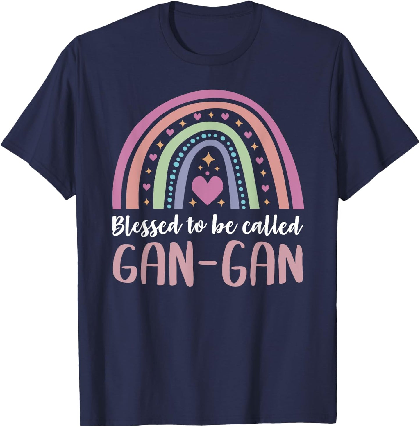 Gan-Gan Shirt for Grandma Mothers Day Blessed Gan-Gan T-Shirt - T-Shirt | Navy