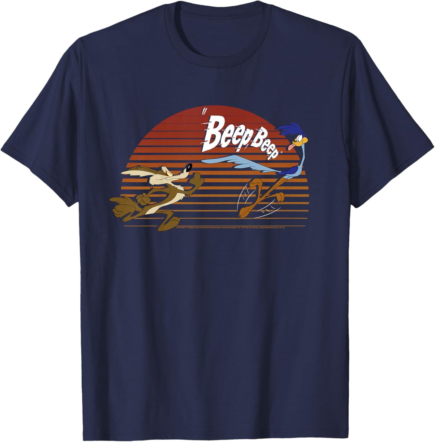 Kids Looney Tunes Wile E. Coyote & Road Runner Beep Beep Chase T-Shirt - T-Shirt | Navy