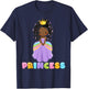 African American Girl Princess Black Cute Princess Toddler T-Shirt - T-Shirt | Navy