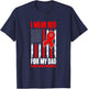 Red For Dad Blood Cancer Flag Blood Cancer Awareness T-Shirt - T-Shirt | Navy