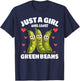 Just A Girl Who Loves Green Beans, Green Bean Lover T-Shirt - T-Shirt | Navy