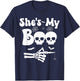 She’s My Boo Skeleton Couples Matching Couple Halloween T-Shirt - T-Shirt | Navy