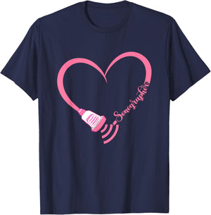 Ultrasound Tech Sonographer Ultrasound Technologist Heart T-Shirt - T-Shirt | Navy
