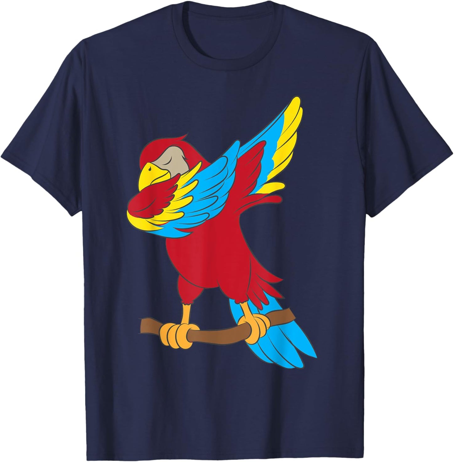 Cool Parrot Art Women Pet Bird Tropical Parrot Lover T-Shirt - T-Shirt | Navy