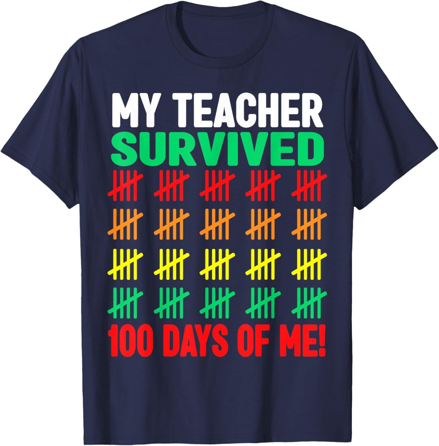 100 Days of School shirt Kids 100th Day of School Costume T-Shirt - T-Shirt | Navy