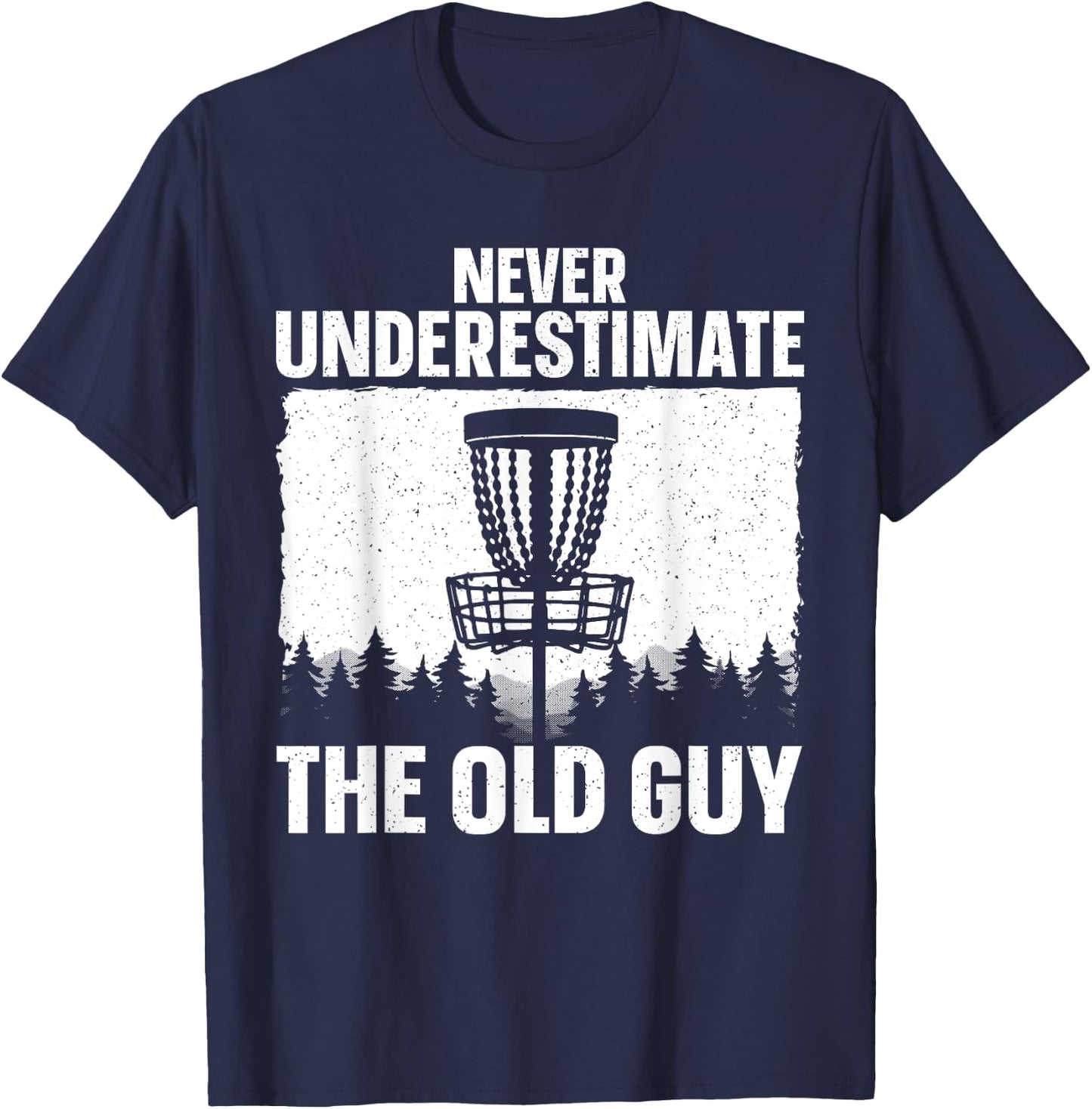 Disc Golf Art For Grandpa Men Dad Disc Golf Player Disc Golf T-Shirt - T-Shirt | Navy