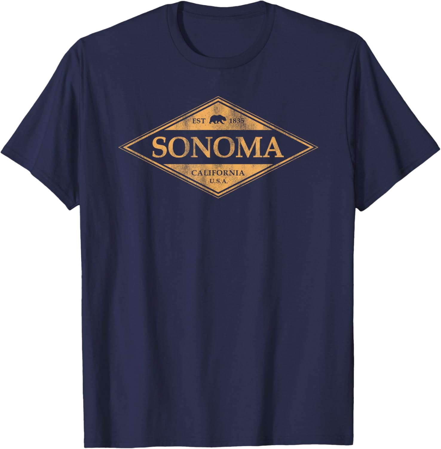 Vintage Sonoma California Bear Retro Souvenir T-Shirt - T-Shirt | Navy